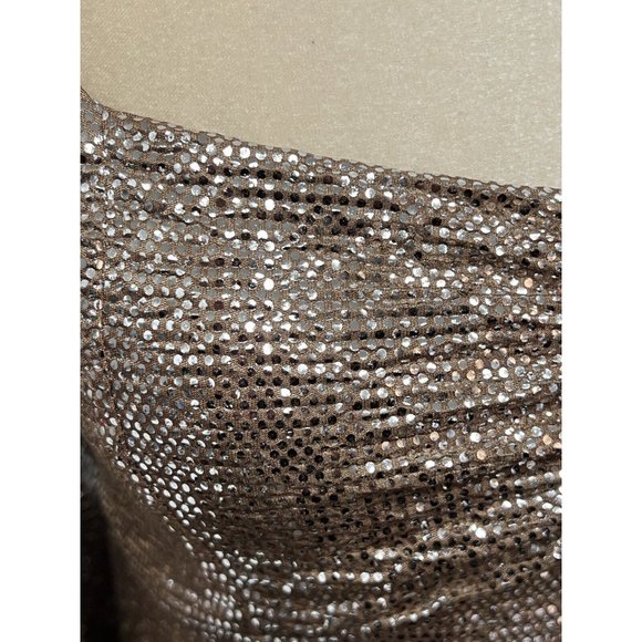 Show Me Your Mumu Sydney Gold Midi Dress Metallic Sparkles Size M Medium - Picture 11 of 11